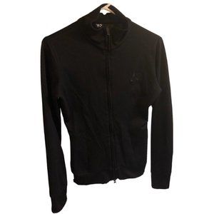 Y-3 Yohji Yamamoto Mens Small Black Track Jacket Full Zip High Neck